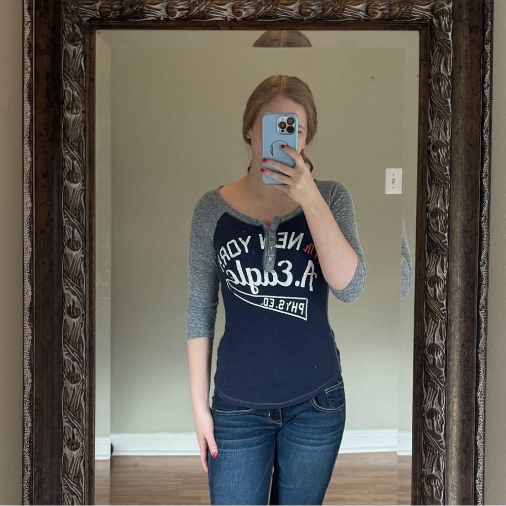 American Eagle 3/4 Sleeve Top Size S/P